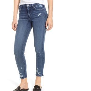 AGOLDE Sophie Distressed High Waist Skinny Crop Jeans Size 28